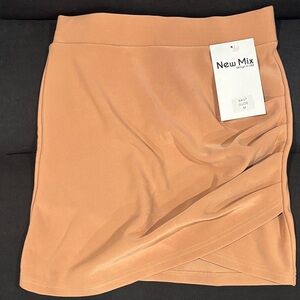 New Mix Women's Mini Skirt in Tan
